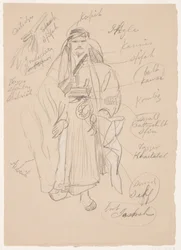 Teckning, Arabian Man, troligen februari 1868