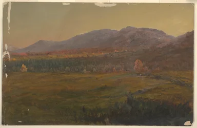 Teckning, Höstlandskap, Hudson, New York, ca 1860