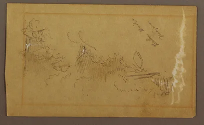 Teckning, Below the Bridge, Niagara River, New York, möjligen 1858