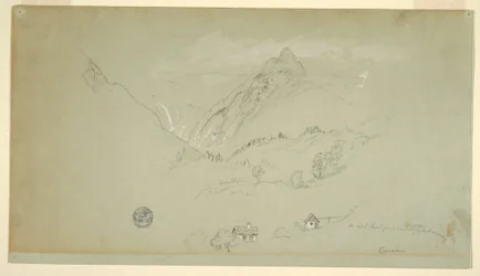 Teckning, Berchtesgaden, Bayern, juni-augusti 1868