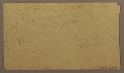Teckning, Botaniska skisser; Averso: Moln, juli 1865