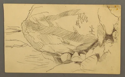 Teckning, Stenblock och klippor, möjligen 1877