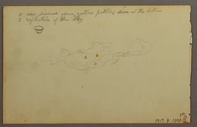 Teckning, Stenblock bland träd, 1844