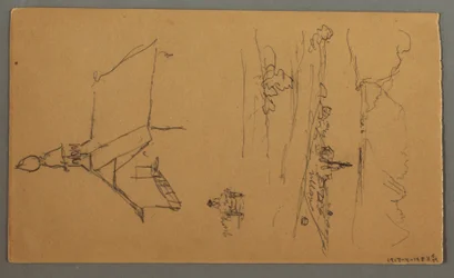 Ritning, Breddalen, skjul, St. Gilgen, Österrike, möjligen 1868