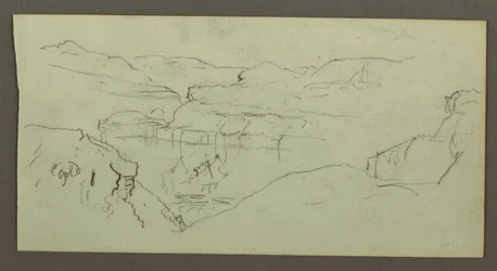 Teckning, Canyon, möjligen 1868