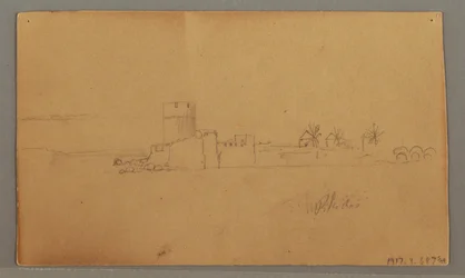 Ritning, Slottet vid hamnen, 29 maj 1868