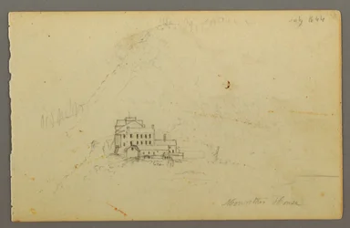 Ritning, Catskill Mountain House, 1844