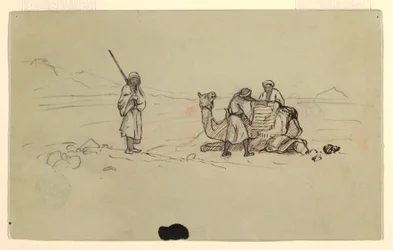 Ritning, Charing a Dromedary, februari 1868