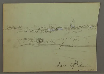 Ritning, City of London, möjligen 1869