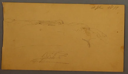 Ritning, Cliffs, 1859