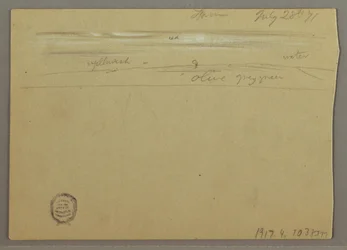 Teckning, Molnstudie, 28 juli 1871