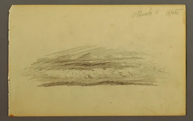 Teckning, Molnbank, 1845