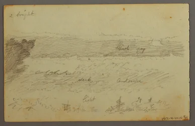 Teckning, Molnstudier, möjligen 1844