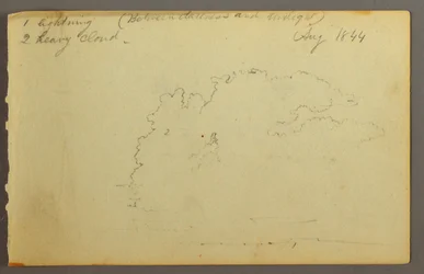 Teckning, Molnstudie, 1844