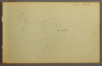 Teckning, Molnstudie, 1844