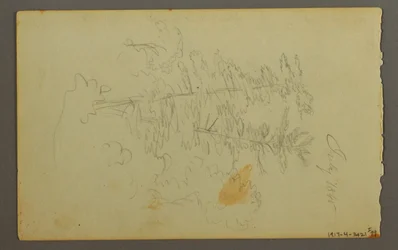 Teckning, Molnstudie, 1845