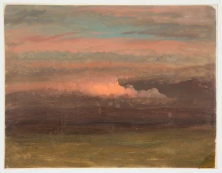 Teckning, Molnstudie vid solnedgång, 1860-70
