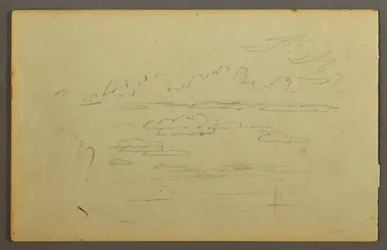 Teckning, Moln, möjligen 1844