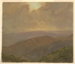 Teckning, Molnig himmel, augusti 1865