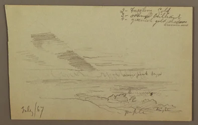 Teckning, Molnig himmel, 1867