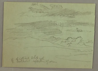Teckning, Molnig himmel, 1871