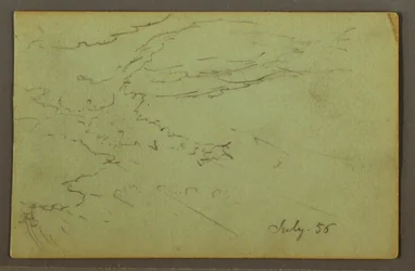 Teckning, Molnig himmel, juli 1856
