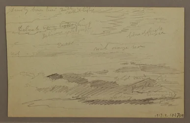 Teckning, Molnig himmel, möjligen 1860-tal