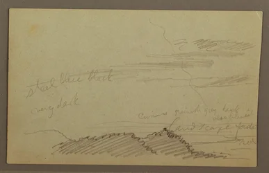 Teckning, Molnig himmel, möjligen 1860-tal