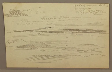 Teckning, Molnig himmel, möjligen 1860-tal