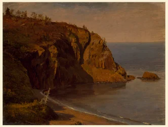 Teckning, kusten vid Grand Manan Island, Kanada, augusti eller september 1851