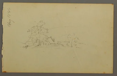 Ritning, avlägsna ekonomibyggnader, 1844
