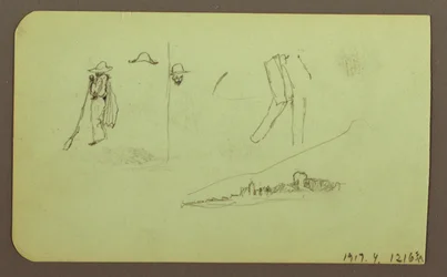 Teckning, fabrik; Averso: Figurer, 1883