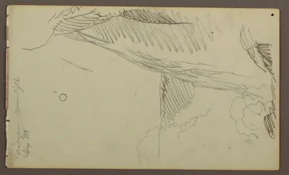 Teckning, Fall i månsken, 1858