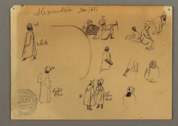 Teckning, Figurstudier, januari 1868