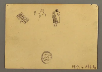 Teckning, Figurstudier, januari 1868