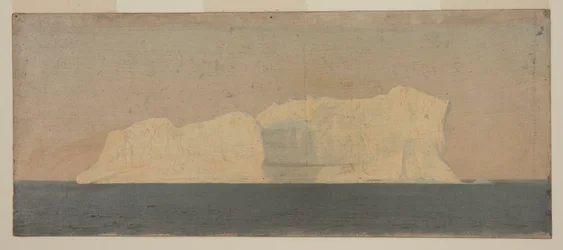 Teckning, flytande isberg, Labrador, juni eller juli 1859