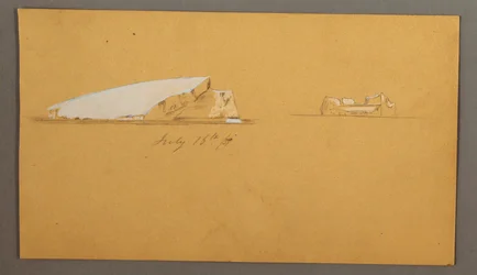 Teckning, Flytande isberg, 16 juli 1859