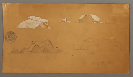 Teckning, Flytande isberg, 5 juli 1859