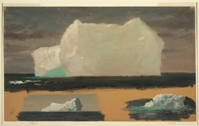 Teckning, flytande isberg nära Twillingate, Newfoundland, 4 juli 1859