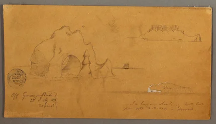 Teckning, Flytande isberg, möjligen 1859