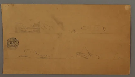 Teckning, Flytande isberg, möjligen 1859