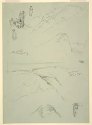 Teckning, Från "nära Golling", Österrike, 5 augusti 1868