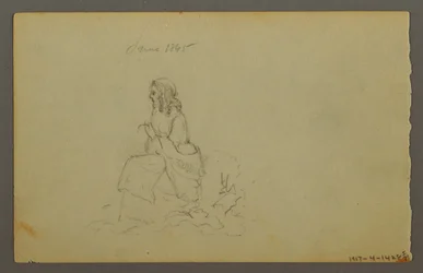 Teckning, Gräs, 1844