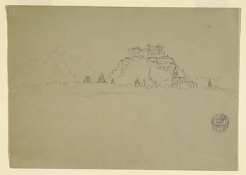 Teckning, Hehensalzburg, Österrike (a tergo), 1868