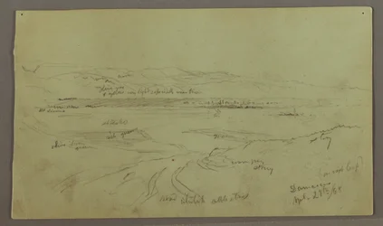 Ritning, kullar och slätter, 29 april 1868