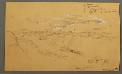 Teckning, Hillside, februari 1869 