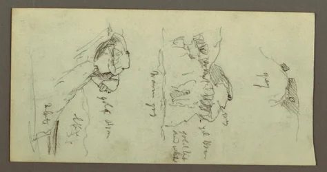 Teckning, Bergstoppar och sluttningar, möjligen 1868