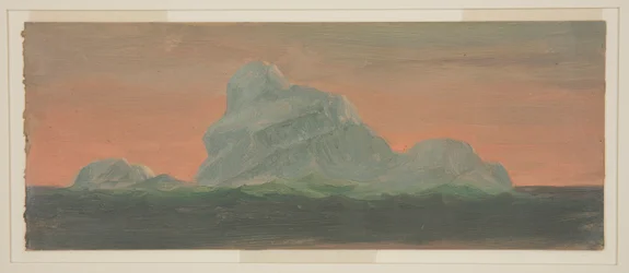 Teckning, Isberg mot kvällshimmel, juni 1859