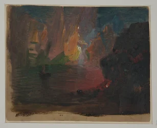 Teckning, Isbergsfantasi, ca 1859