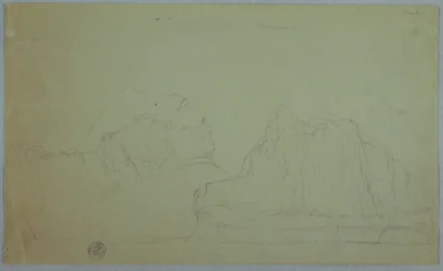 Teckning, Isberg med två toppar, juni eller juli 1859